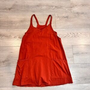 Romper Rust Orange Red Pocket Tank Dress Womens Size Medium M One Piece